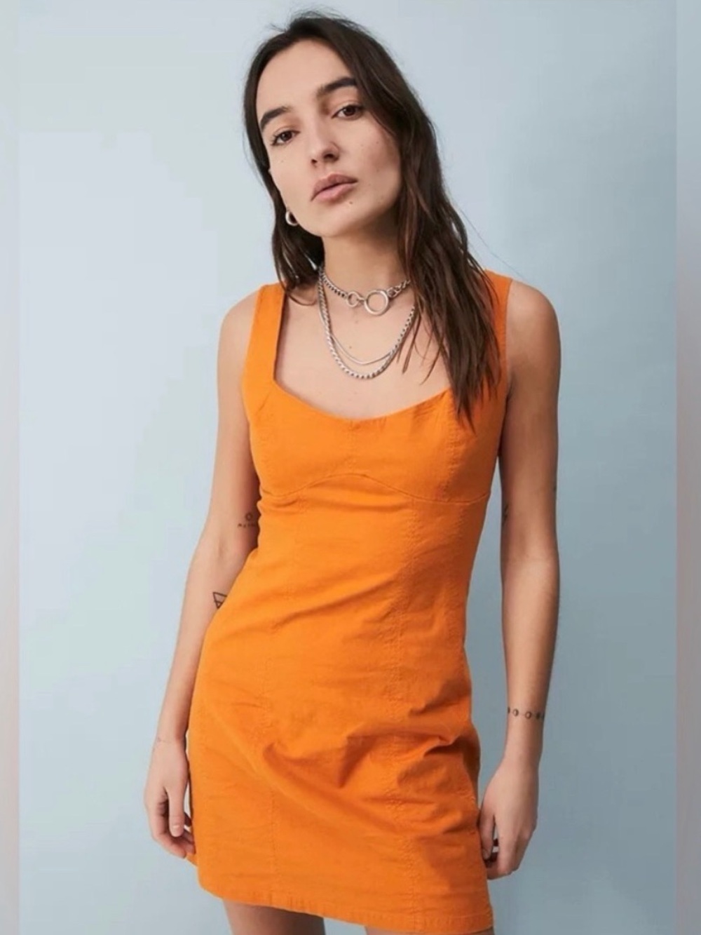 Bright Orange Urban Outfitters Dress
